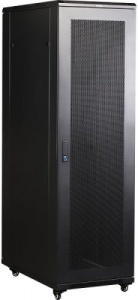 Шкаф 19" Business, 47U 600x1000, черный, передняя дв. перфорир., задняя дв. распашная перфорир.