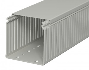 Перфокороб LKV 100100, органайзер для шкафов, 100 x 100 мм (глубина х ширина крышки), L=2000мм, RAL 7030 серый