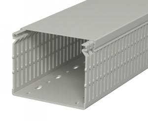 Перфокороб LK4 N 80100, органайзер для шкафов, 80 x 100 мм (глубина х ширина крышки), L=2000мм, RAL 7030 серый