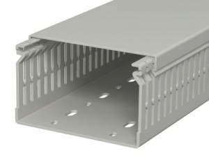 Перфокороб LK4 N 60100, органайзер для шкафов, 60 x 100 мм (глубина х ширина крышки), L=2000мм, RAL 7030 серый