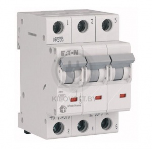Автоматический выключатель Eaton HL-C50/3 3P 50А тип C