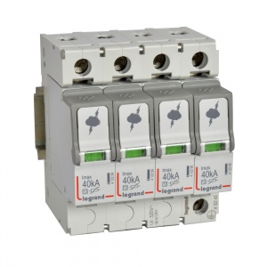 УЗИП (разрядник) Legrand T2, 4P, Imax=40кA, класс C,