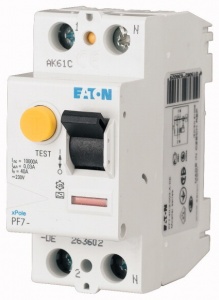 Устройство защитного отключения Eaton PF7-25/2/003 2P 25A 30мА тип AC