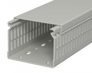 Перфокороб LK4 N 60080, органайзер для шкафов, 60 x 80 мм (глубина х ширина крышки), L=2000мм, RAL 7030 серый