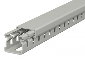 Перфокороб LK4 15015, органайзер для шкафов, 15 x 15 мм (глубина х ширина крышки), L=2000мм, RAL 7030 серый