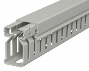 Перфокороб LK4 30015, органайзер для шкафов, 30 x 15 мм (глубина х ширина крышки), L=2000мм, RAL 7030 серый