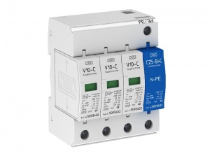Разрядник OBO Bettermann V10-C+D 3+NPE-280, 4P, 20кА, класс С+D