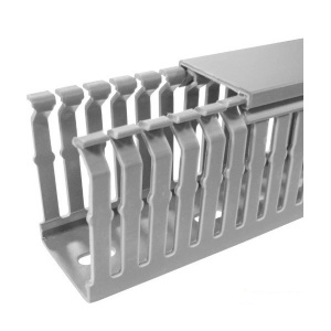 Перфорированный короб TWDN 45x45 (ширина крышки х глубина короба), L=2м, серый