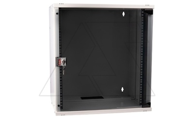 Щит телекоммуникационный 19", 9U, ВxШxГ 459x540x400 мм, SX, навесной, дверь стекло, серый