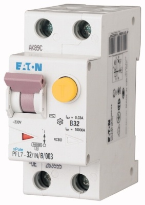 Диф. автоматический выключатель Eaton PFL7 1P+N B32 30 мА тип AC